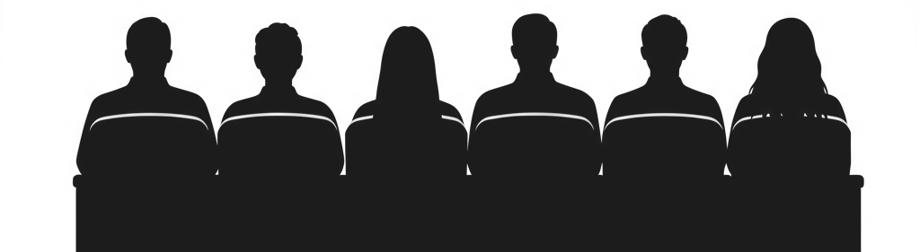 Second row of theater seats